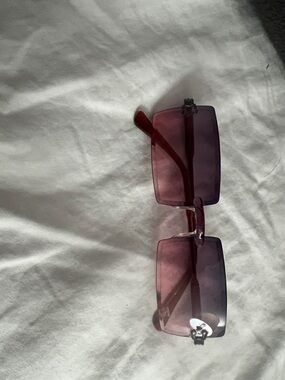 NEW Retro Style Rectangle Purple Hombre Sunglasses